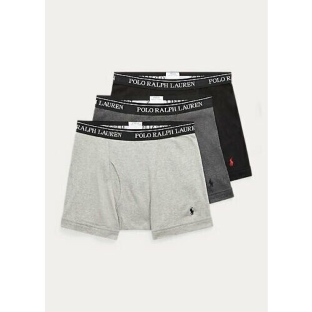 Polo Ralph Lauren Boxer Briefs XL Classic Fit 3 Pack Cotton Knit New